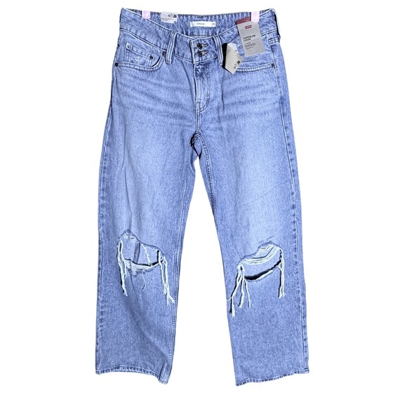 NWT Levi's Superlow Women's Jeans Table Talk Low Rise Straight 28 Regular - Picture 5 of 10